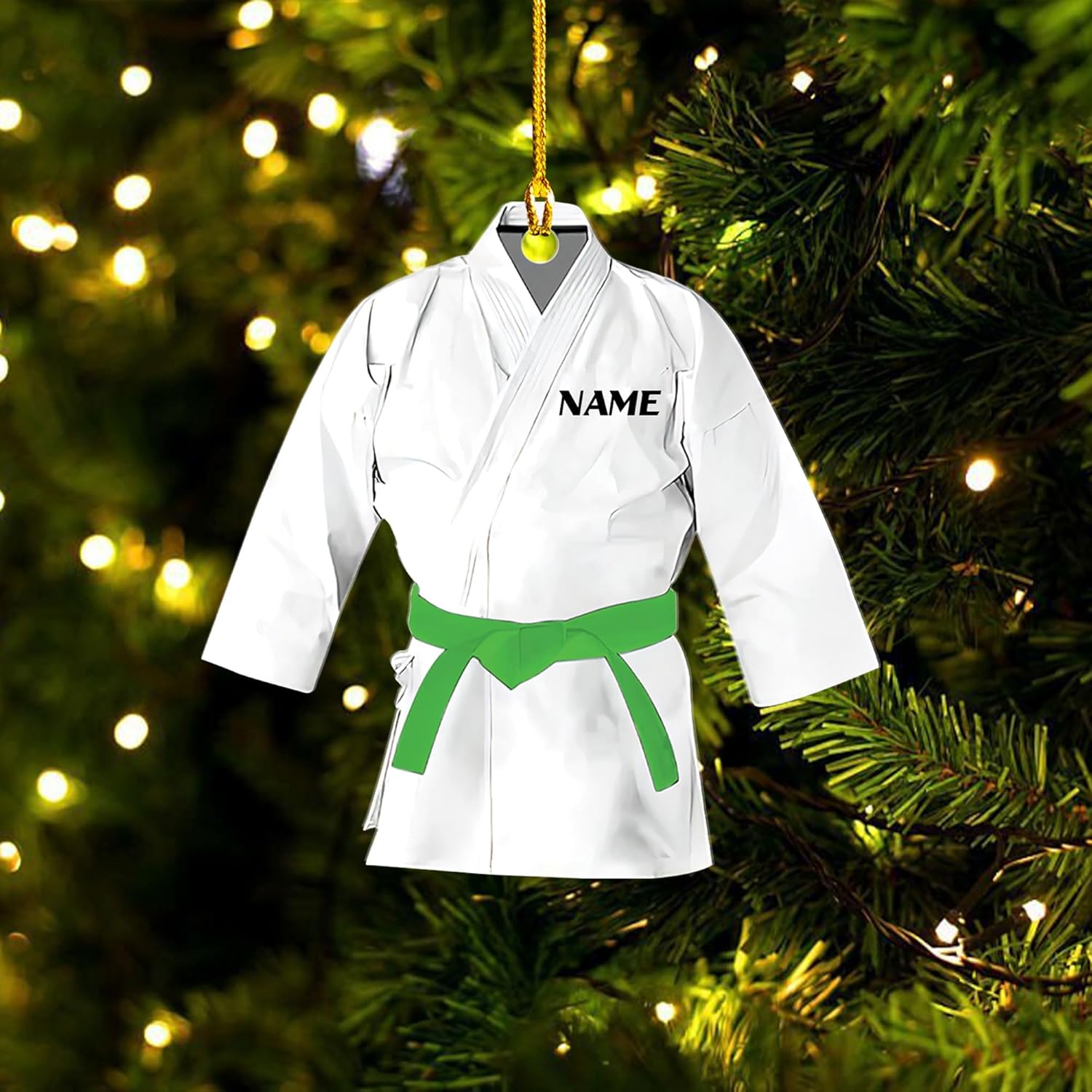 Artparel Personalized Karate Ornament Karate Uniform Ornaments Gifts for Karate Lovers Karate Gift Christmas Ornament 2024 Taekwondo Ornament Jiu Jitsu Ornament Gift for Karate (Karate 1)