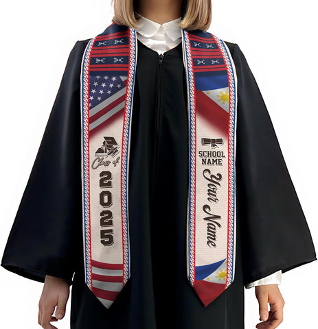 Customize Filipino Graduation Sash, Philippines Graduation Stole, Philippine Graduation Sash 2025