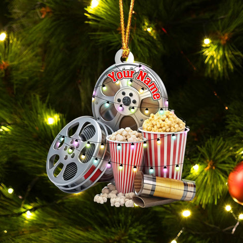 AOVL Personalized Film Clapboard Ornament Movie Clapper Christmas Ornaments Film Clapboard Ornament Film Clapper Ornament Director Clapboard Christmas Ornament Movie Clapperboard Theater (FilmH11)