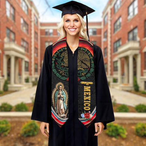 Mexican Flag Graduation Sash, Mexico Graduation Stole, class of 2025