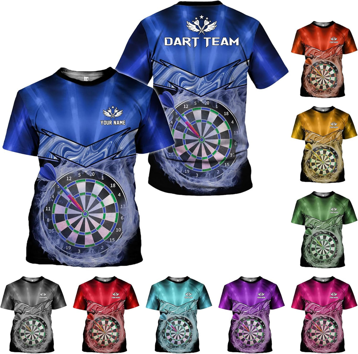 mostprints Personalized Dart Shirts, Darts Shirts for Men, Dart Jerseys for Teams, Dartboard Players Shirt Darts Board Gift