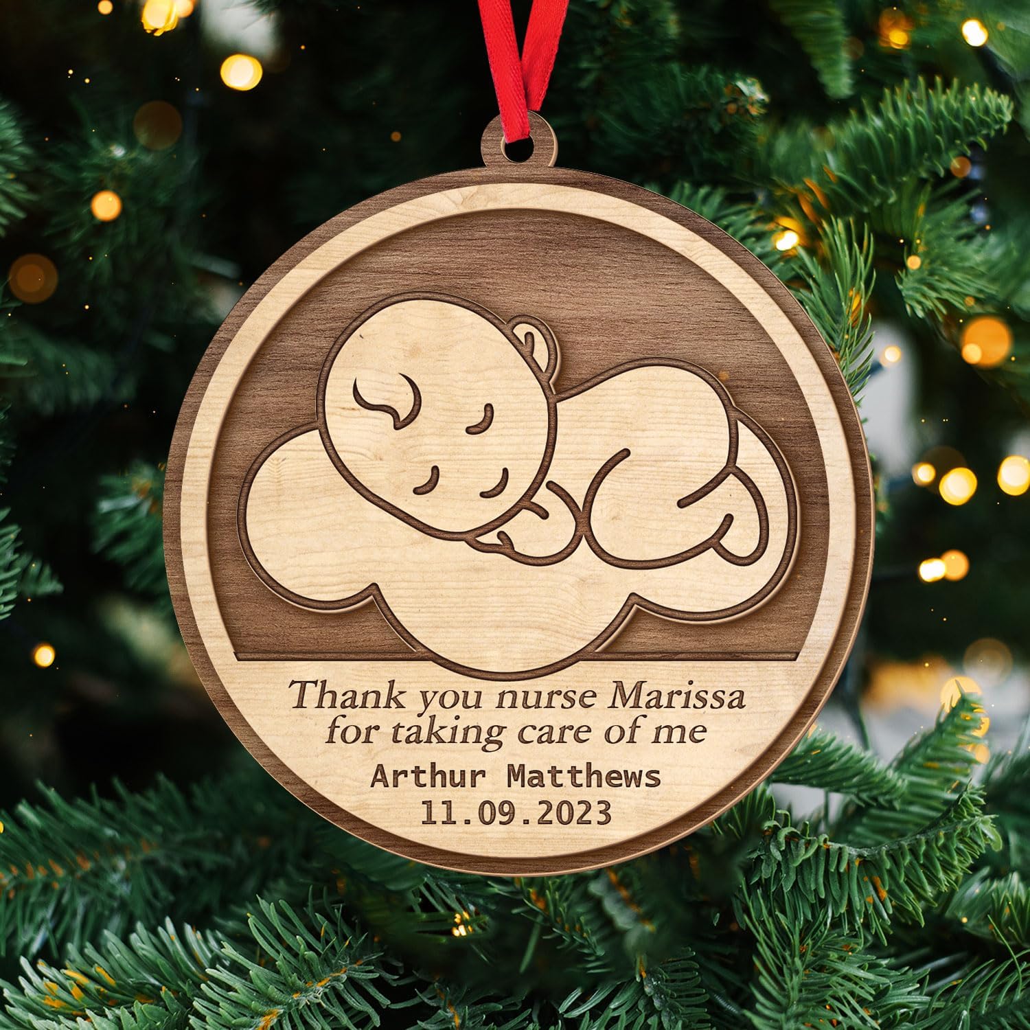 MAPrints Personalized Obstetrician Or Midwife Christmas Ornament, Midwife Christmas Ornament, Thank You Gift for Midwife Ornament, Midwife Retirement Ornament, Midwife Appreciation Gift (MW 4)