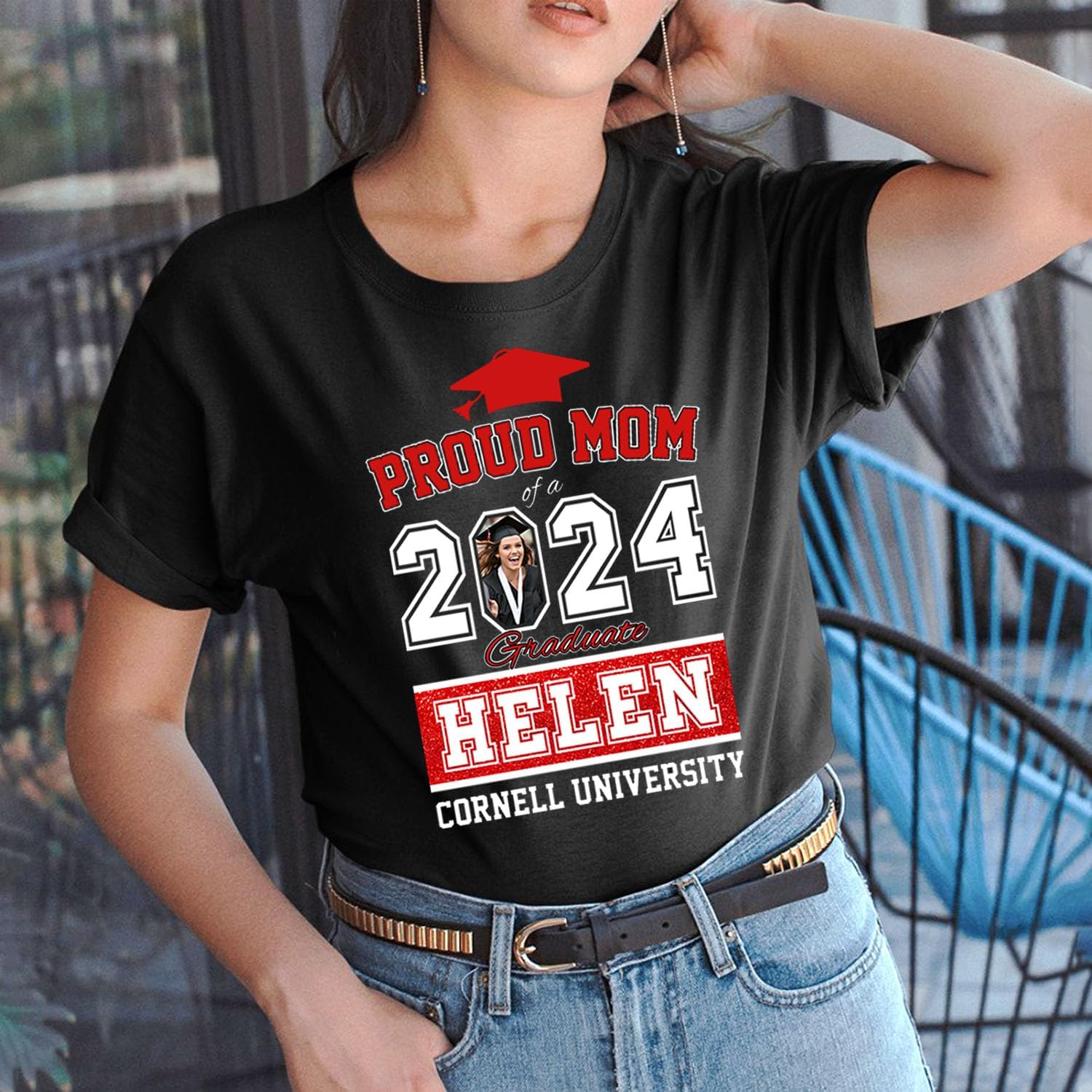 Personalized Graduation 2024 Shirt Proud Family of A Class of 2024 Graduate Class of 2024 Senior Class of 2024 Class of 2024