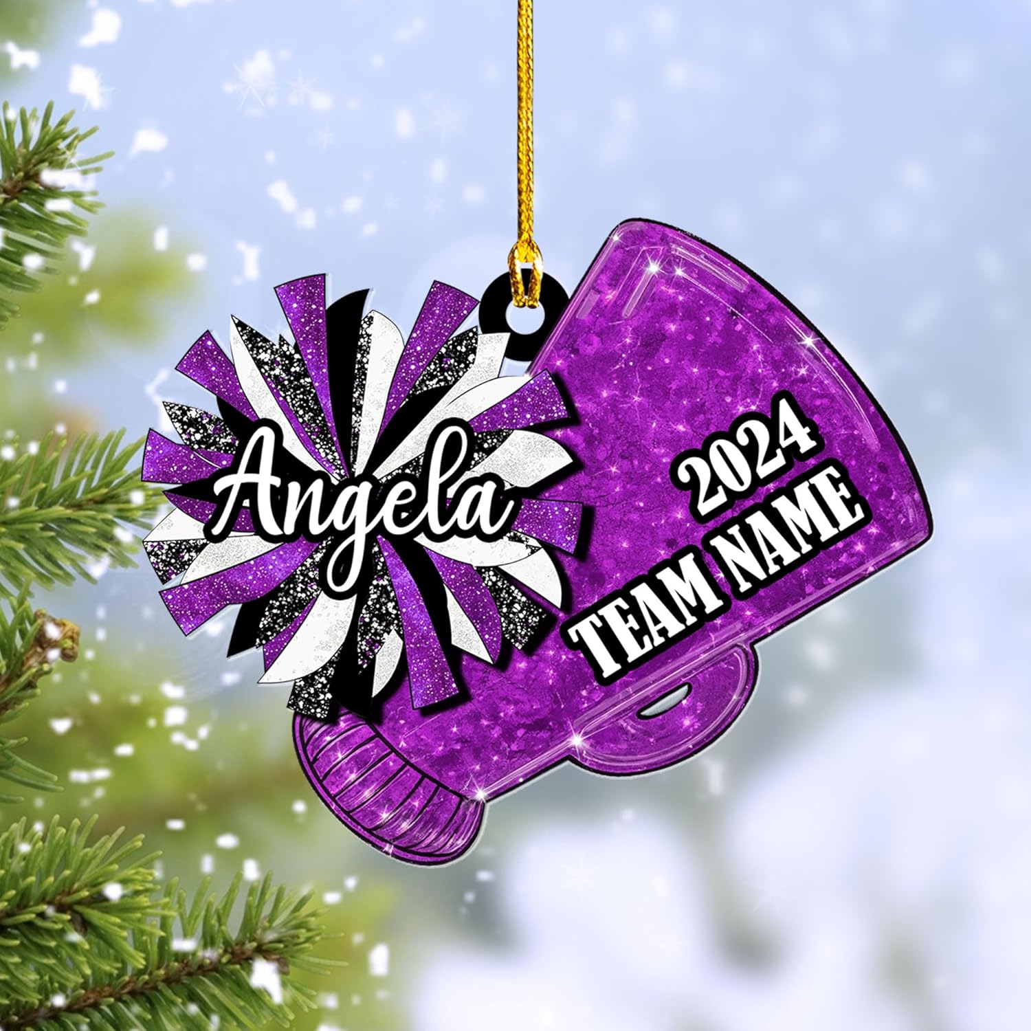 MoonArt Personalized Cheerleader Ornaments Cheerleader Cheerleading Lovers Ornaments Cheerleading Ornament Gift for Cheerleader Christmas 2023 Cheer Cheerleader Ornaments Xmas (1, CLD8)