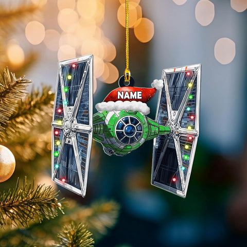 Personalized Space Rocket Ship Christmas Ornament, Space Gifts, Rocket Ornament, Planet Ornament, Spaceship Ornament, Custom Space Gift (Acrylic, Style 5)