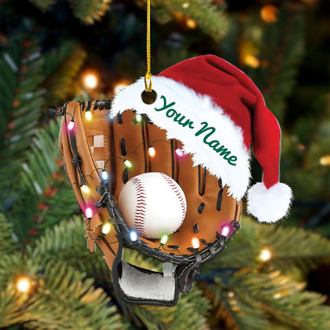 Podagree Baseball Gloves Ornaments, Personalized Baseball Christmas 2023 Ornament, Baseball Xmas Gift, Baseball Team Hanging Ornament, Baseball Lovers Gift, Gift for Him (BB5)