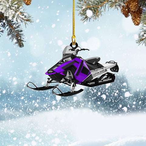 Artparel Personalized Customized Snowmobile Shoes Acrylic Christmas Ornament for Snowmobile Lovers (SM 6)