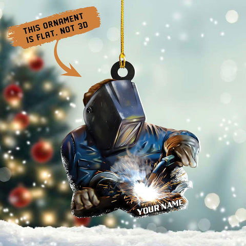 Artparel Personalized Welder Ornaments Custom Name Welder Christmas Ornament Custom Welder Gifts Welder Ornaments for Christmas Tree Welder Christmas Ornament (WD 2)