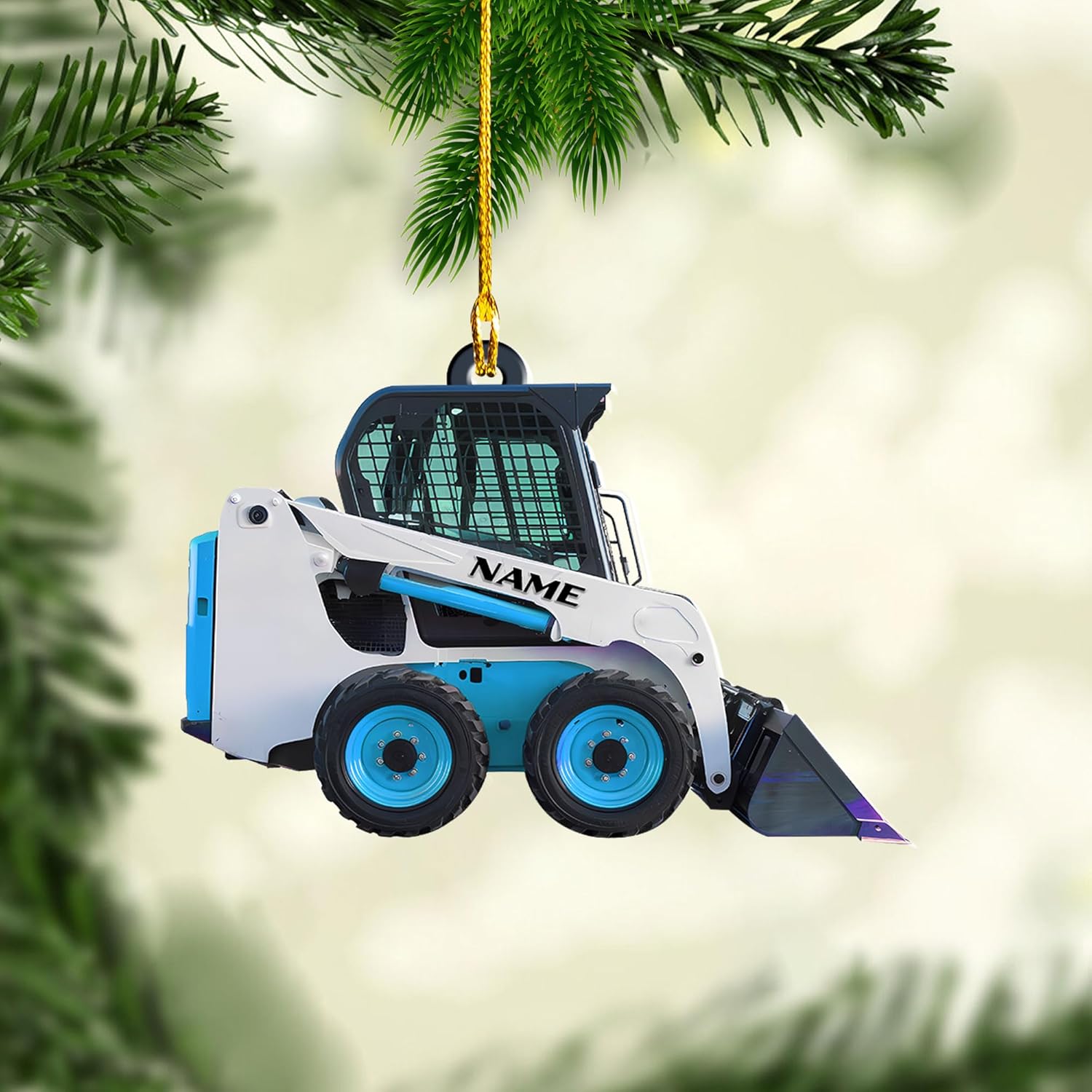 Artparel Skid Steer Loader Ornament Track Skid Steer Ornament Track Loader Ornaments for Christmas Tree Skid Steer Machine Ornaments 2024 Tractor Loader Xmas Ornament Gifts (SSL4)