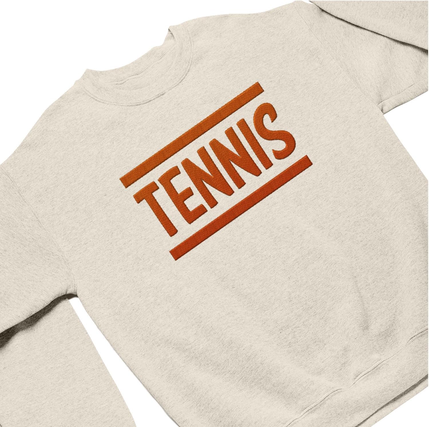 MAPrints Personalized Tennis Sweatshirt, Heartbeat Embroidery, Sport Gift