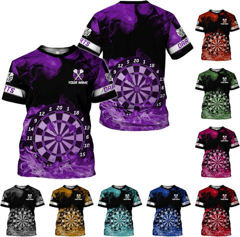 HomeDesign Personalized Dart Shirts, Darts Shirts for Men, Dart Jerseys for Teams, Dartboard Players Shirt Darts Board Gift