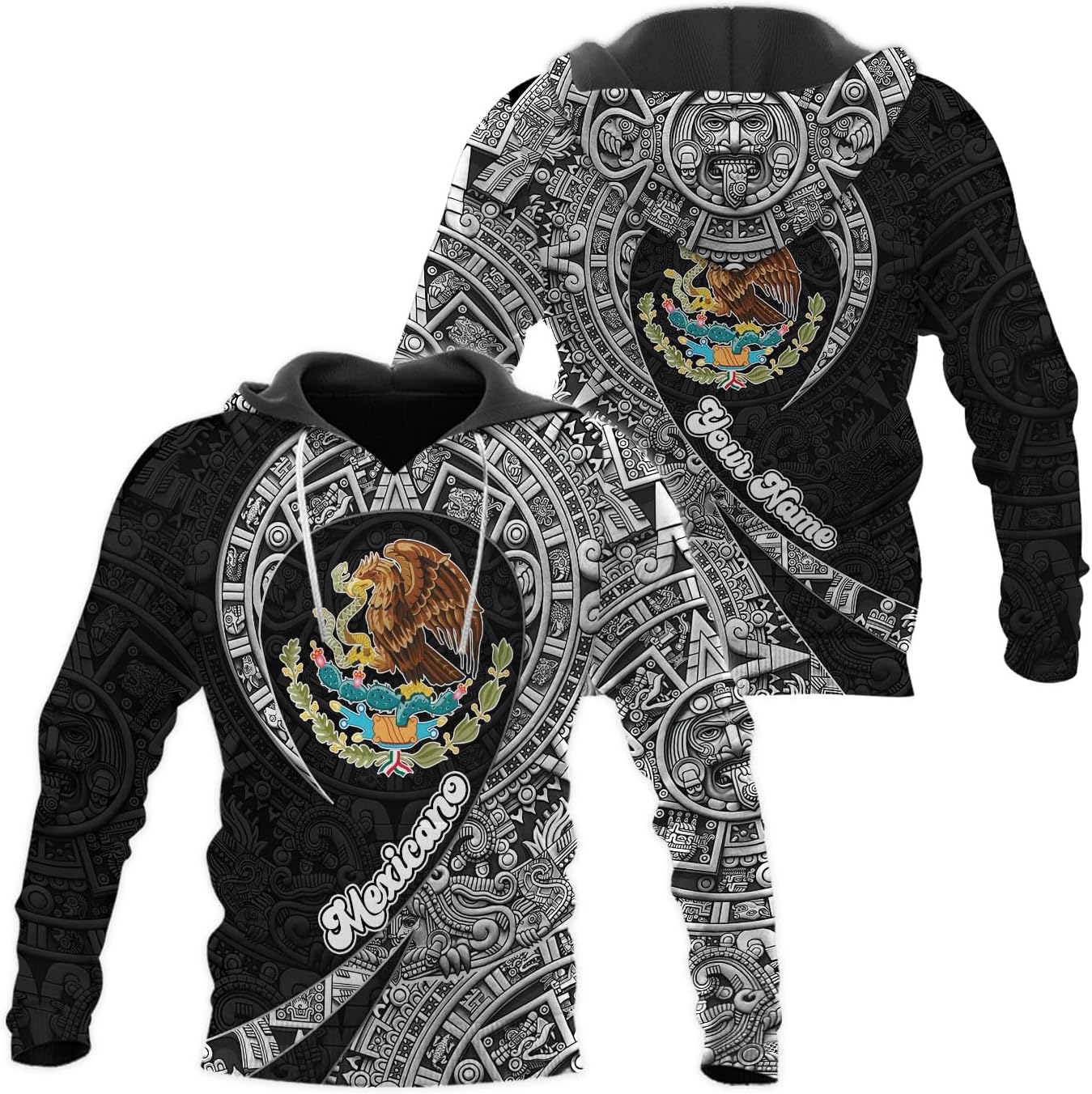 RoyalBro Personalized Mexico Shirt, Camisas de Mexico Customized Mexican Shirts Mexican Flag Mexico 3D Shirt for Men Women