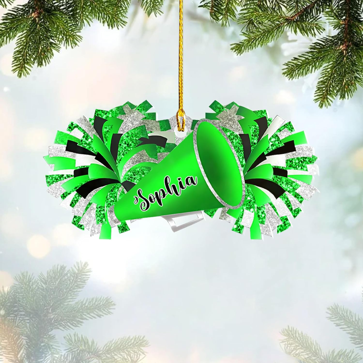 Pretyprints Personalized Cheerleader Ornaments Cheerleader Cheerleading Lovers Ornaments Cheerleading Ornament Gift for Cheerleader Christmas 2024 Cheer Cheerleader Ornaments Xmas (Style 6)