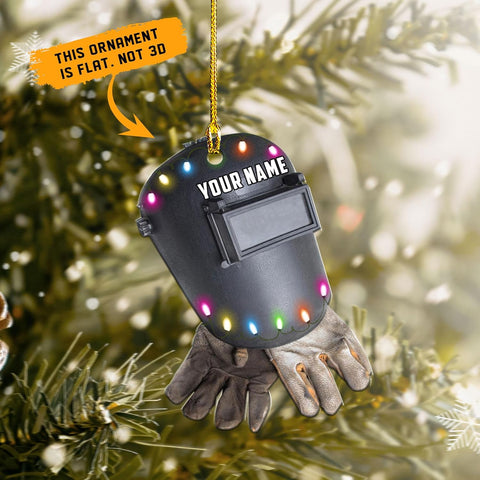 mostprints Personalized Welder Ornament, Custom Welder Ornaments Welding Ornaments Flat Two Sided Hanging Plastic Ornaments Welder Gift Christmas Ornament Hanging Decorations Ornament (WD4)