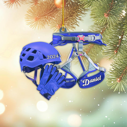 Artparel Personalized Climbing Ornaments Rock Climbing Christmas Ornament Rock Climber Ornaments Climber Lover Mountaineer Ornament Gift for Men Women Gift for Climber (CLB8)