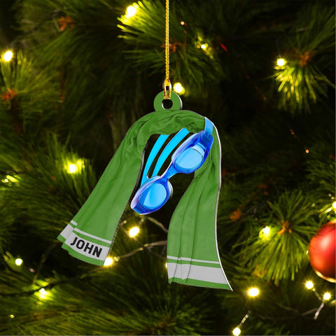 Artparel Personalized Swimming Ornament Gift for Swimming Lovers Ornaments Boy\/Girl Swimmer Christmas Ornament Christmas Tree Decor Swimming Christmas Ornament Lovers Xmas (SMM 7)