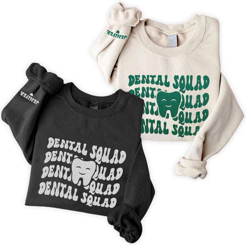 Leeprints Personalized Embroidered Sweater, Dental Assistant & Hygienist Gift, Nurse Hoodie