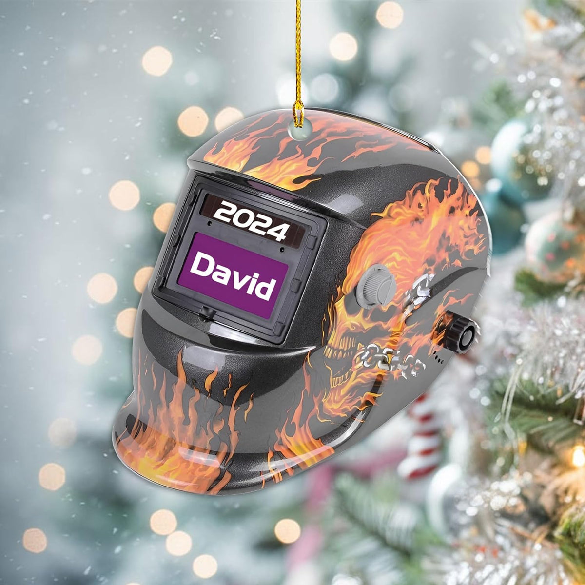 Paniprints Personalized Welder Ornament 2024, Welder Ornaments for Christmas Tree Hanging, for Men Welders, Welding Gifts for Men Women (Welder 9)