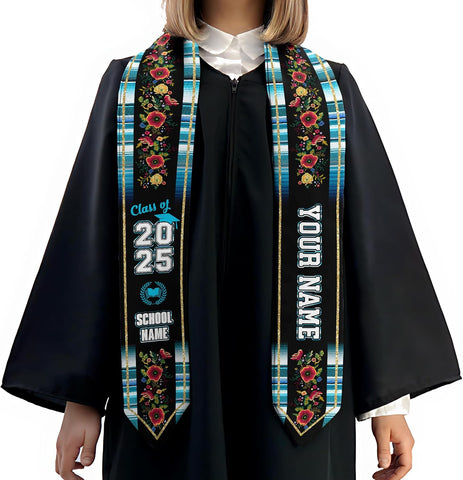 Pretyprints Honduran Graduation Sash, Custom Honduran American Flag Graduation Sash 2025, Honduras Graduation Stole