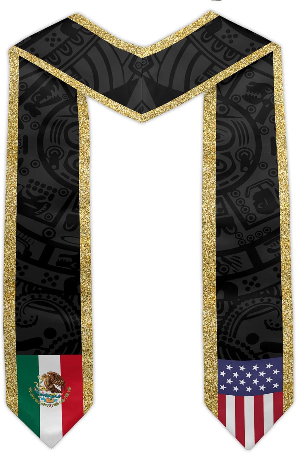Custom Mexican Graduation Sash, Mexico Graduation Stole Customize Photo, Mexican American Flag Graduation Sash 2025