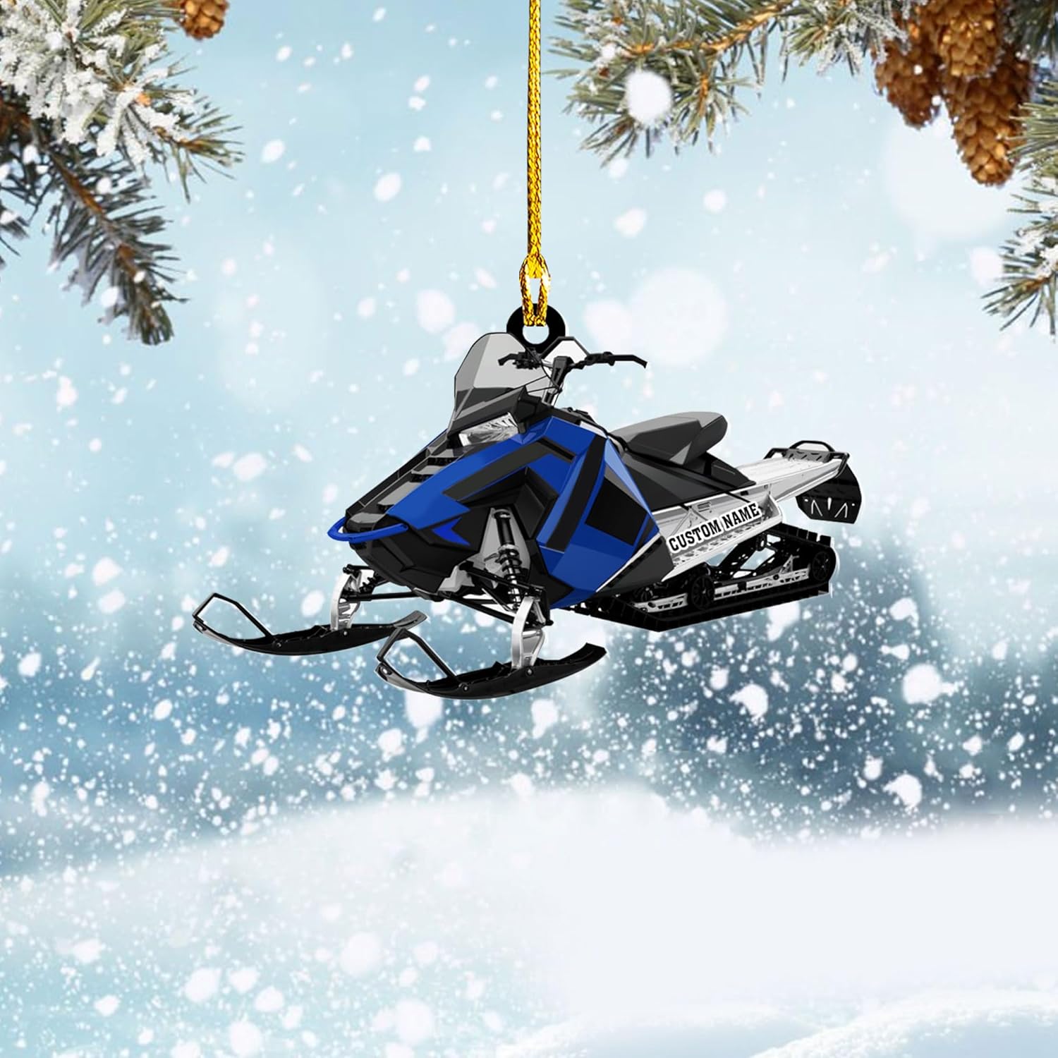 Artparel Personalized Customized Snowmobile Shoes Acrylic Christmas Ornament for Snowmobile Lovers (SM 6)