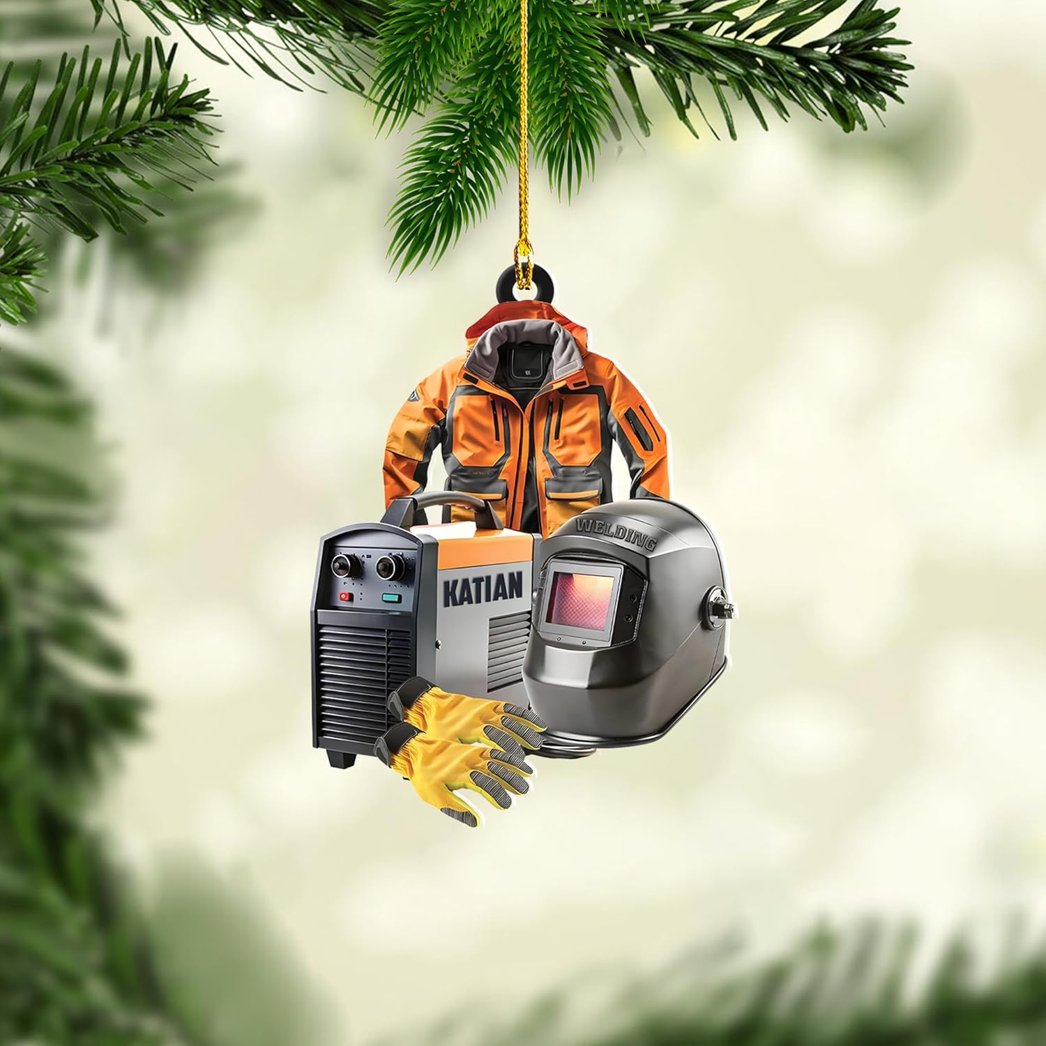 Artparel Personalized Welder Ornaments Custom Name Welder Christmas Ornament Custom Welder Gifts Welder Ornaments for Christmas Tree Welder Christmas Ornament (WD33)