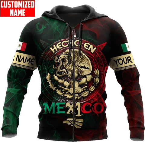Personalized Name Mexican Hoodie 3D, Customized Mexican Hoodies for Men, Unisex Mexico Hoodie, Mexico Hoodies for Men, Women