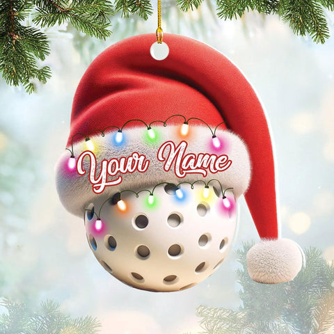 mostprints Personalized Pickleball Ornament 2023, Pickleball Paddles, Pickle Baller Sport Gifts Pickleball Ornament Christmas Tree Pickleball Decorations for Pickleball Lovers (PB8)