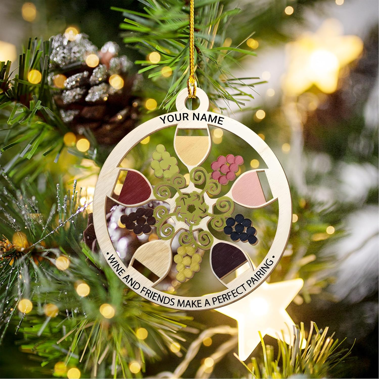 Personalized Bartender Christmas Ornaments, Bartender Wood Ornament, Personalized Bartender Gift, Best Christmas Ornament 2024, Ornament Xmas Tree Hanging Decor Keepsake (BTD 6)