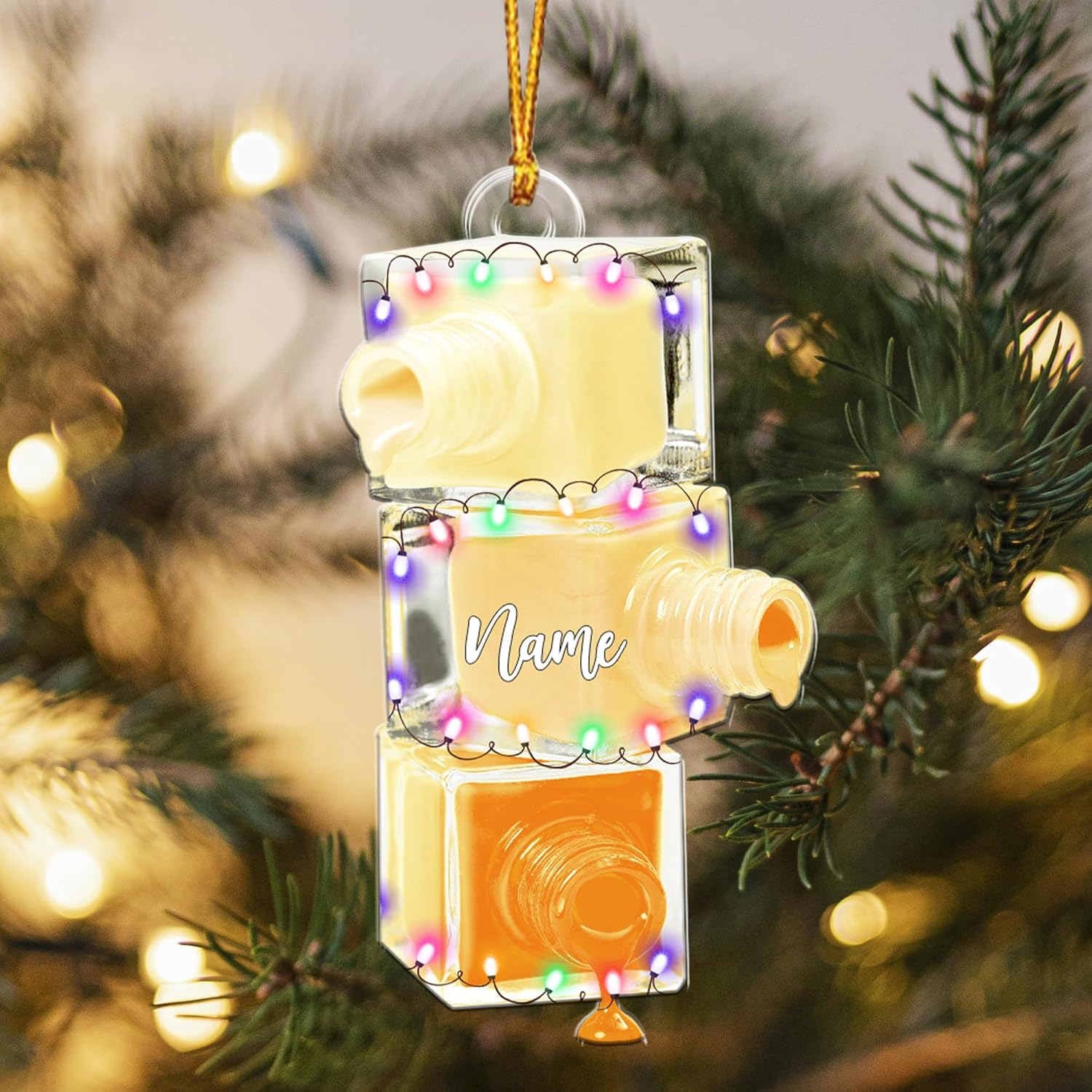 Royal Fight Personalized Nail Ornament,Nail Technician Ornament, Nail Technician Ornaments, Makeup Ornaments Makeup Christmas Ornament, Nail tech Gifts, Nail Technician Gifts (Nail 7)