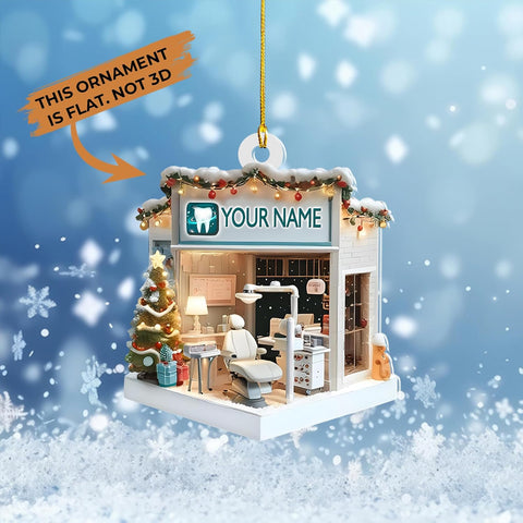 Mostefy Personalized Dentist Christmas Ornaments 2024, Dental 2D Flat Printed Acrylic Ornament, Dentist Xmas, Dentist Hanging Ornament, Custom Dentist (Style 7)