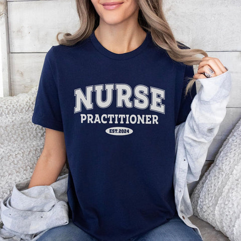 Personalized Nurse Practitioner Sweatshirt for Women Men, Custom Name NP Shirt, Nurse Practitoner T-Shirt Gift for Nurse