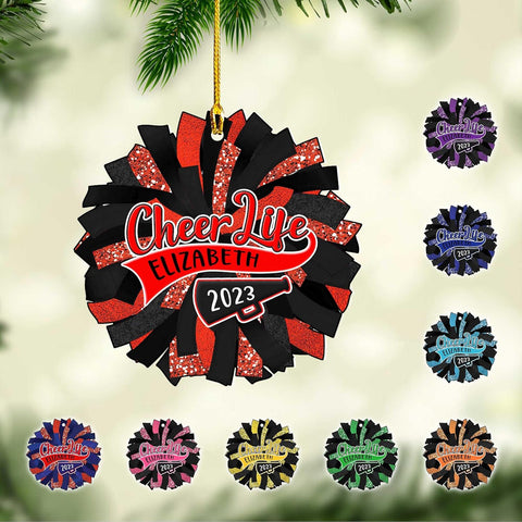 AOVL Personalized Cheerleader Ornaments Cheerleader Cheerleading Lovers Ornaments Cheerleading Ornament Gift for Cheerleader Christmas 2023 Cheer Cheerleader Ornaments Xmas (Cheer 1)