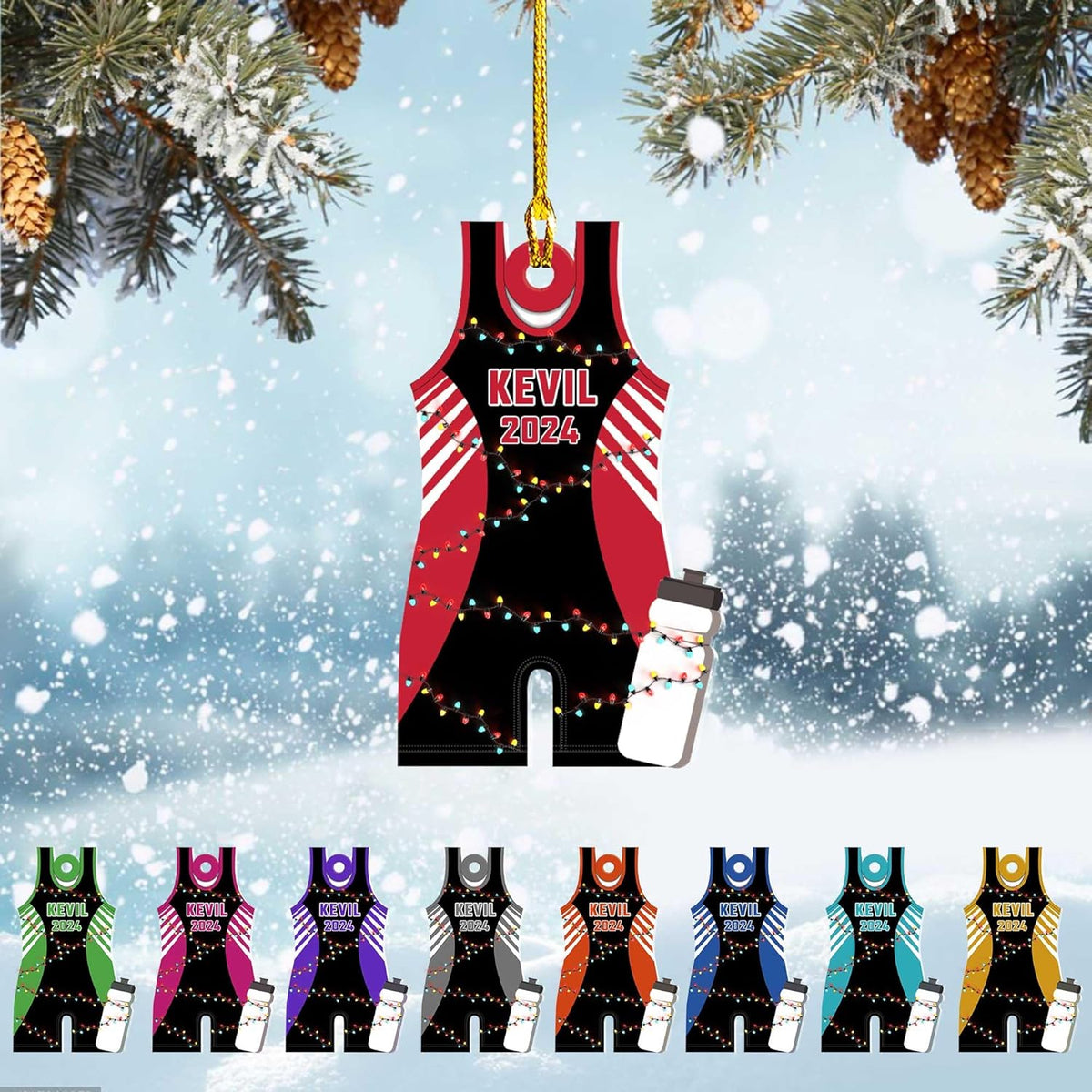 Artparel Personalized Wrestling Ornament Wrestling Helmet Ornaments Wrestling Christmas Ornament Gift for Wrestling Player Wrestling Christmas Tree Ornaments for Boys or Girls (Wrestling 15)