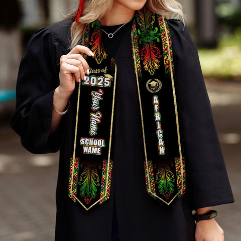 African American Graduation Sash, Graduation Stole Customize, African Graduation Sash, Graduation Stole Class of 2025
