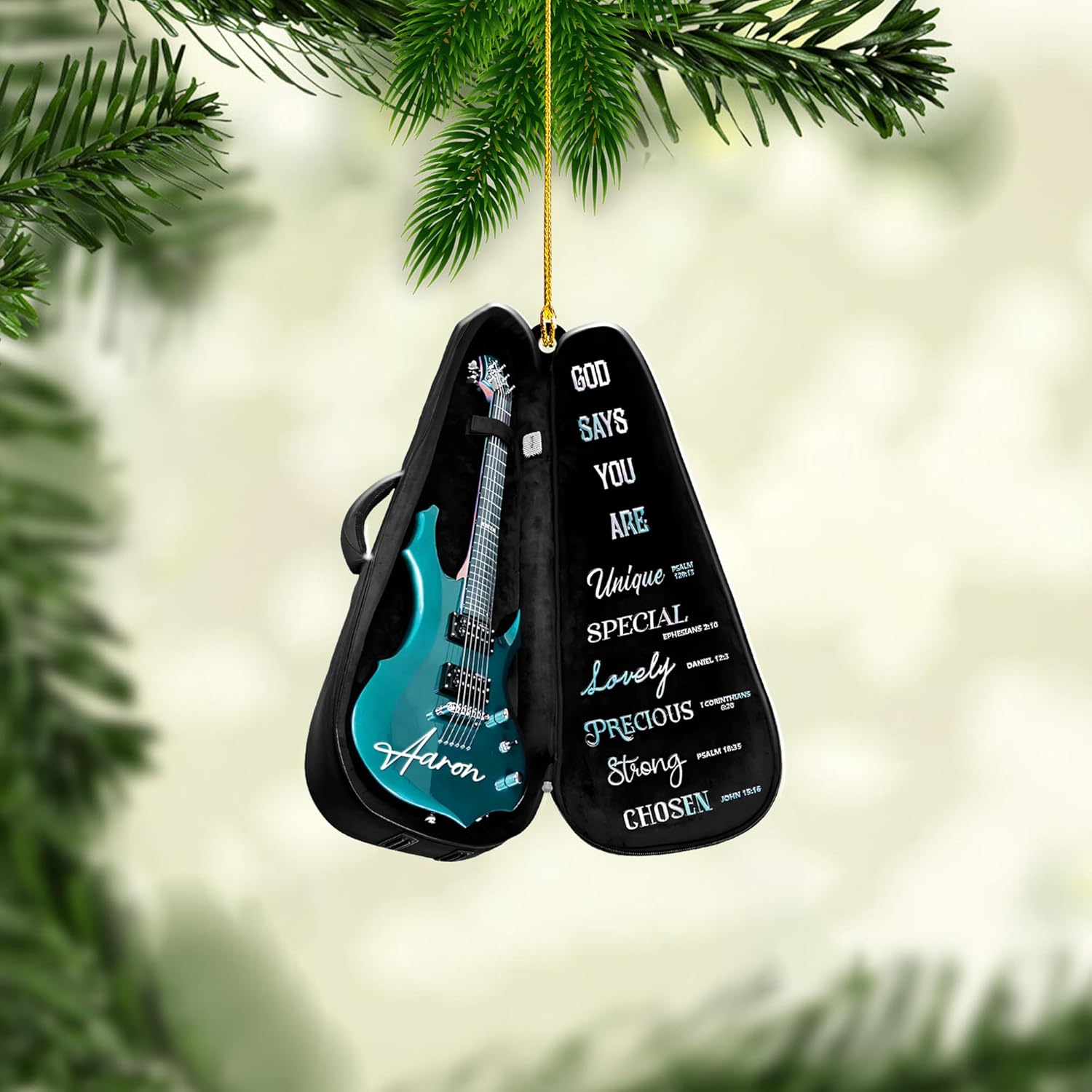 Personalized Guitar Ornament, Electric Guitar Ornament, Guitar Christmas Ornaments 2024, Acoustic Guitar Christmas Ornament, Guitar Christmas Ornaments Guitarist Gift Musical Instruments Xmas (G8)