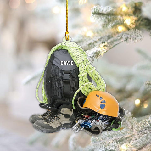 Artparel Personalized Climbing Ornaments Rock Climbing Christmas Ornament Rock Climber Ornaments Climber Lover Mountaineer Ornament Gift for Men Women Gift for Climber (Climbing 1)
