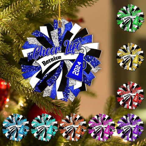 Pretyprints Personalized Cheerleader Ornaments Cheerleader Cheerleading Lovers Ornaments Cheerleading Ornament Gift for Cheerleader Christmas 2024 Cheer Cheerleader Ornaments Xmas (Style 11)