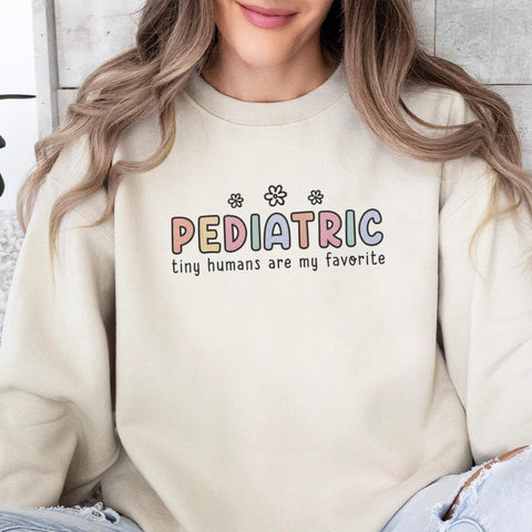 Custom Pediatric Nurse Embroidered Sweatshirt For Women, Personalized Registered Picu Nurse Crewneck Sweatshirt Hoodies