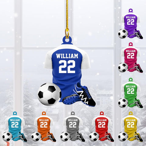 AOVL Personalized Soccer Player Ornament Soccer Christmas Xmas Ornament Soccer Christmas Xmas Ornament Gift for Soccer Players Soccer Lovers Soccer Players for Men Women (Soccer26)