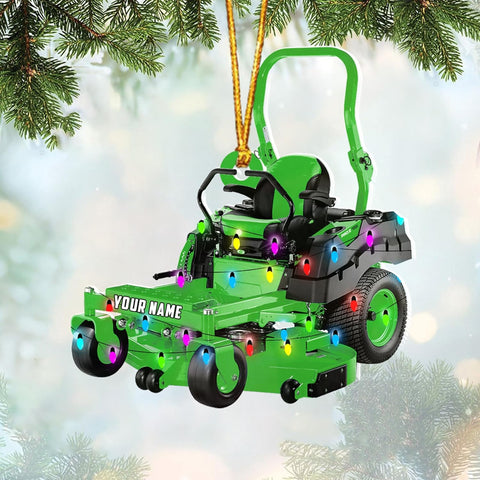 Artparel Custom Lawn Mowers Christmas Ornaments 2024 Custom Lawn Mowers Ornaments Farmhouse Lawn Mowers Driver Gifts Riding Mowers with Xmas Light Acrylic Ornament 2024 (LM10)