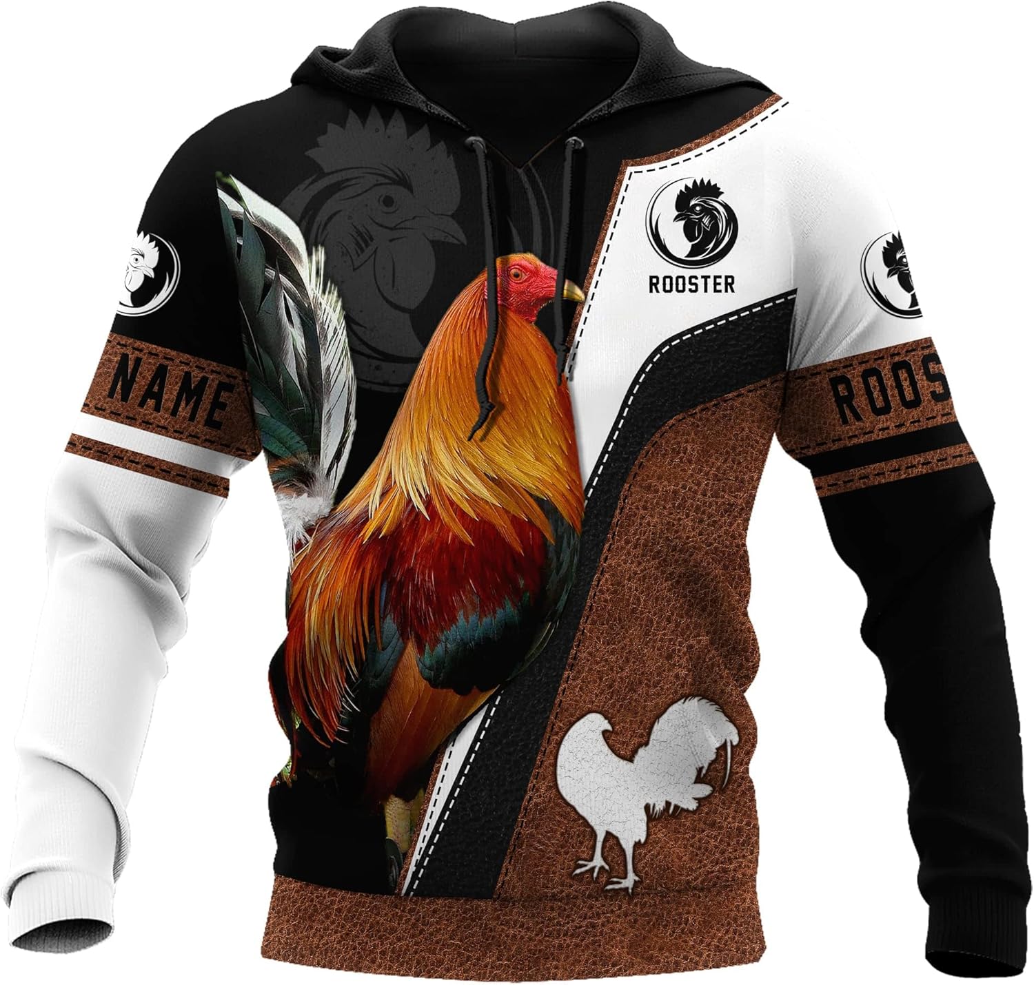 Personalized Name Rooster 3D All Over Printed Unisex Hoodie Unisex Hoodie, T Shirt, Zip Up Hoodie, Sweatshirt for Men AD1198 Multicolor
