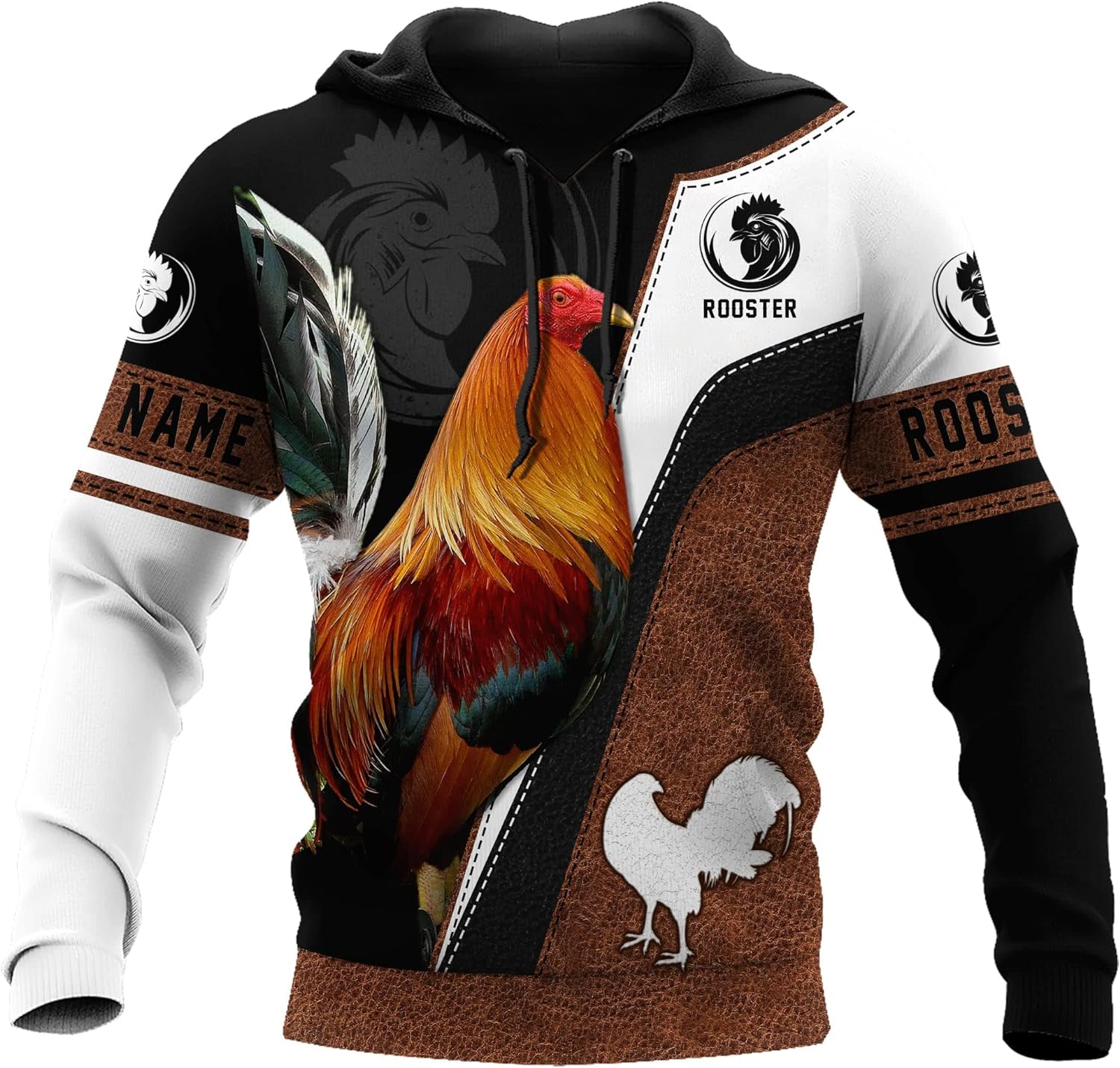 Personalized Name Rooster 3D All Over Printed Unisex Hoodie Unisex Hoodie, T Shirt, Zip Up Hoodie, Sweatshirt for Men AD1198 Multicolor