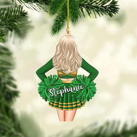AOVL Personalized Cheerleader Ornaments Cheerleader Cheerleading Lovers Ornaments Cheerleading Ornament Gift for Cheerleader Christmas 2024 Cheer Cheerleader Ornaments Xmas (Cheer 13)
