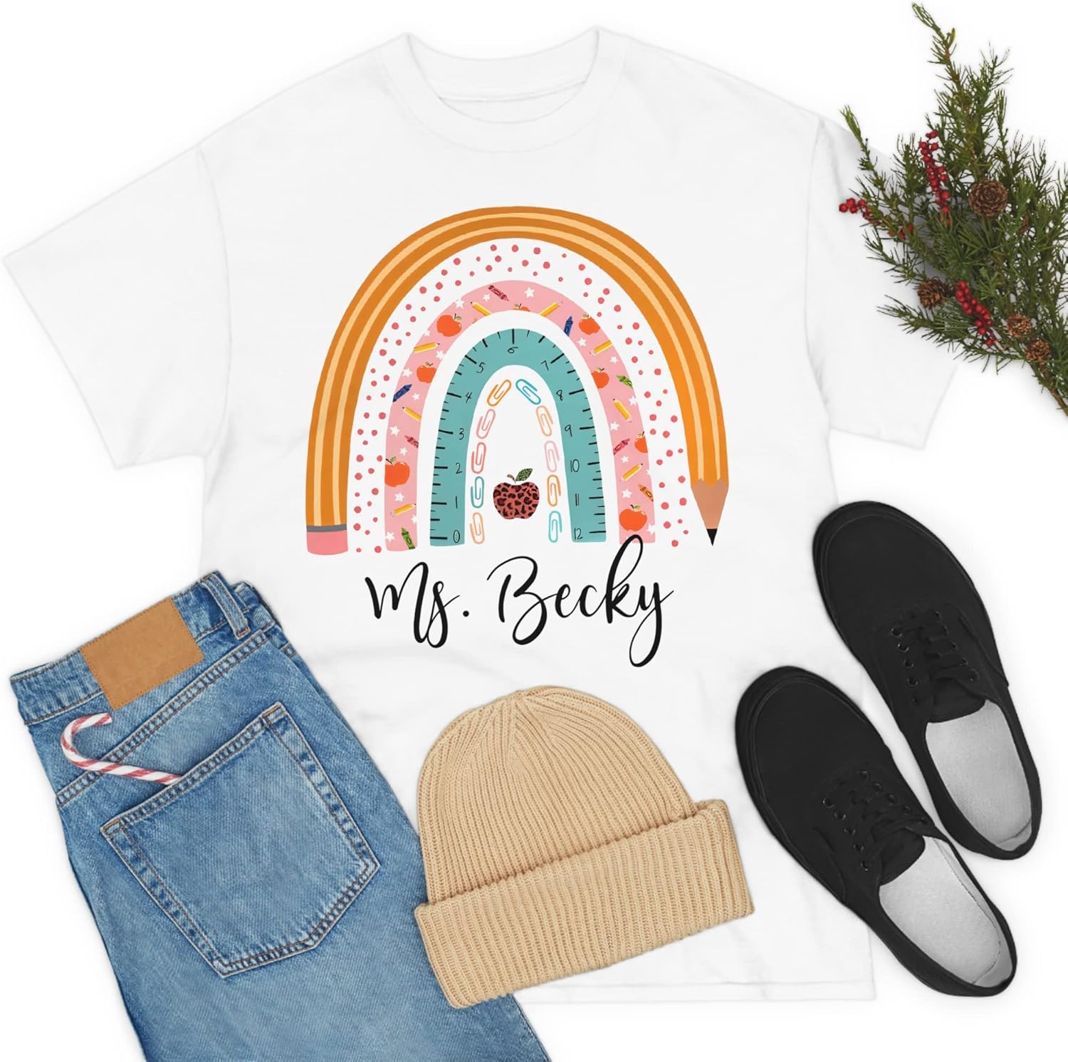 Personalized Teacher Shirts, Custom Teacher Shirt for Women, Cute Teacher T-Shirt, Gift Idea for Teacher, Teaching Shirt Tee