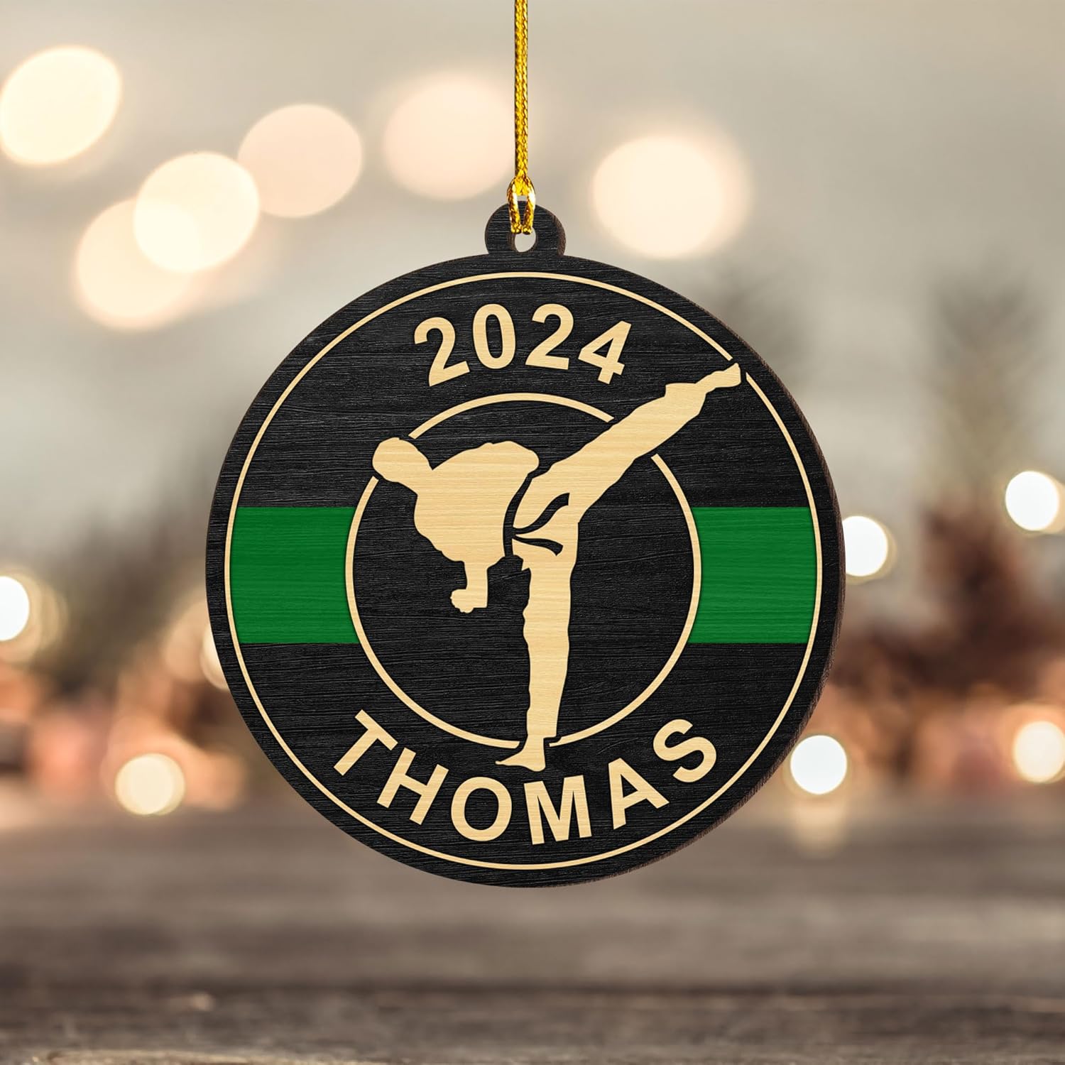 Artparel Personalized Karate Ornament Karate Uniform Ornaments Gifts for Karate Lovers Karate Gift Christmas Ornament 2023 Taekwondo Ornament Jiu Jitsu Ornament Gift for Karate (KRT10)