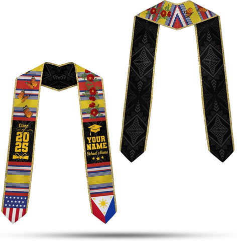 Customize Filipino Graduation Sash, Philippines Graduation Stole, Philippine Graduation Sash 2025
