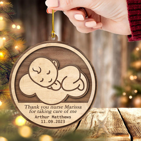 MAPrints Personalized Obstetrician Or Midwife Christmas Ornament, Midwife Christmas Ornament, Thank You Gift for Midwife Ornament, Midwife Retirement Ornament, Midwife Appreciation Gift (MW 4)