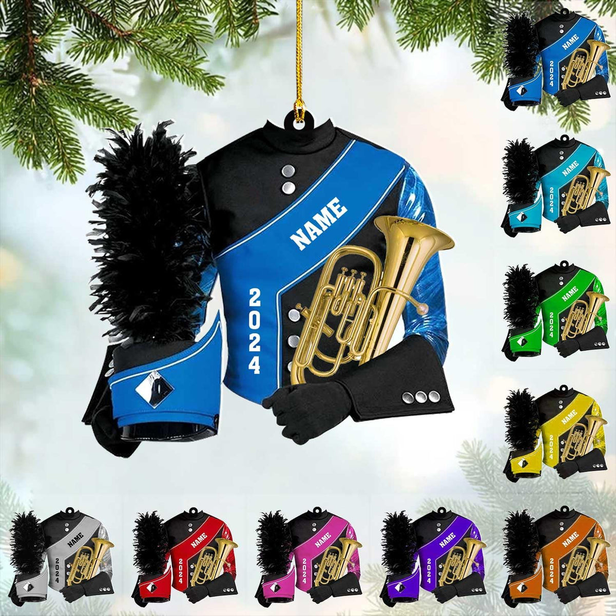 AOVL Custom Marching Band Ornament Music Ornament Marching Band Teacher Gifts Music Marching Band Gifts Band Director Gifts Music Ornament Marching Band Teacher Gifts Music (MB2)