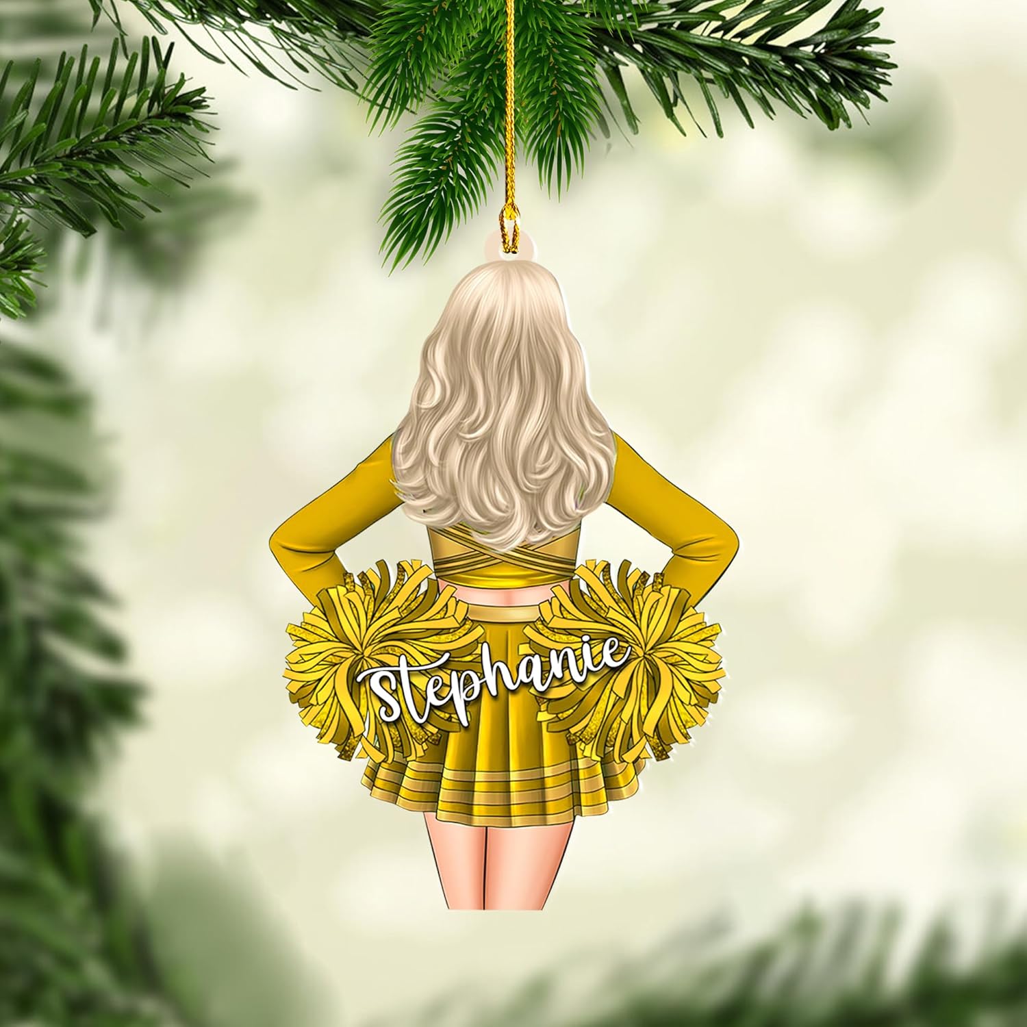 AOVL Personalized Cheerleader Ornaments Cheerleader Cheerleading Lovers Ornaments Cheerleading Ornament Gift for Cheerleader Christmas 2024 Cheer Cheerleader Ornaments Xmas (Cheer 13)